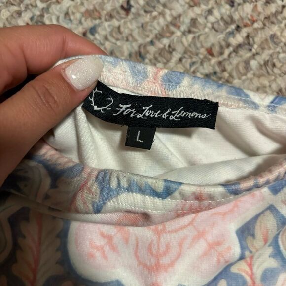 FOR LOVE & LEMONS Mosaic Ole Skirt, Tile Print- Size Large - Picture 9 of 11